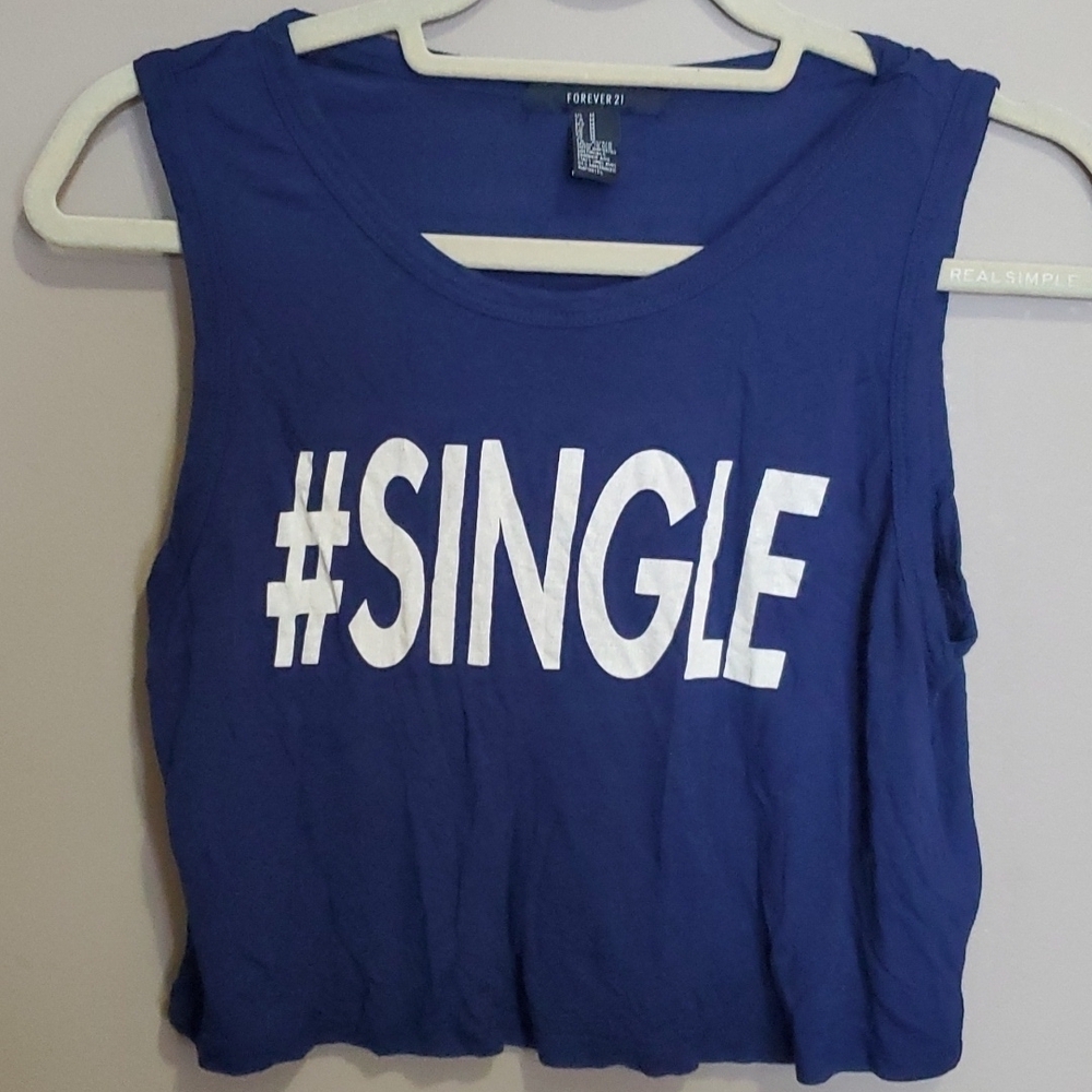 Forever 21 Blue crop top size medium